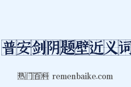 普安剑阴题壁近义词是什么意思的图片